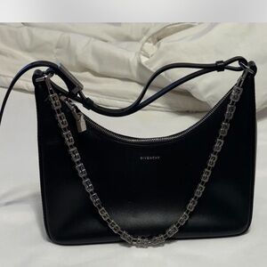 Givenchy Black Shoulder Bag with Silver Chain